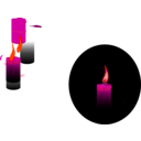 download Candle clipart image with 315 hue color