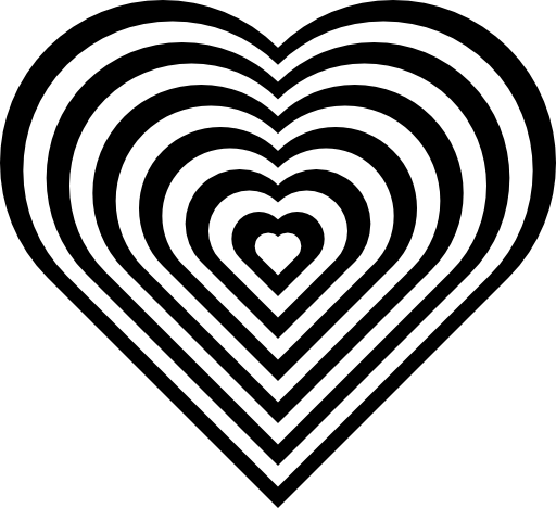 Geometric Zebra Heart