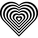 Geometric Zebra Heart