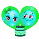 download Birthday Couple Smiley Emoticon clipart image with 135 hue color