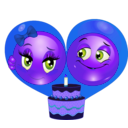download Birthday Couple Smiley Emoticon clipart image with 225 hue color