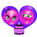 download Birthday Couple Smiley Emoticon clipart image with 270 hue color