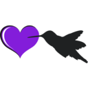 download Bird Heart clipart image with 270 hue color