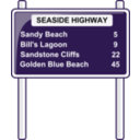 download Road Distances Sign clipart image with 135 hue color