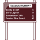 download Road Distances Sign clipart image with 225 hue color