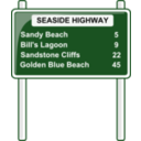 Road Distances Sign