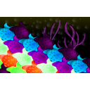 download Tessellating Fish clipart image with 180 hue color