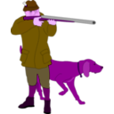 download Hunter clipart image with 270 hue color