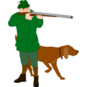 download Hunter clipart image with 0 hue color