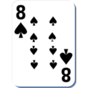 download White Deck 8 Of Spades clipart image with 180 hue color