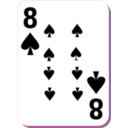 download White Deck 8 Of Spades clipart image with 270 hue color