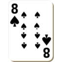 download White Deck 8 Of Spades clipart image with 0 hue color
