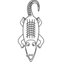 download Alligator Line Art clipart image with 135 hue color