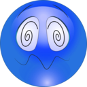 download Hypnotized Smiley Emoticon clipart image with 180 hue color