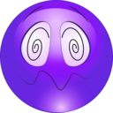 download Hypnotized Smiley Emoticon clipart image with 225 hue color