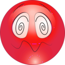 download Hypnotized Smiley Emoticon clipart image with 315 hue color
