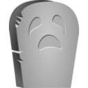 download Halloween Tombstone Face clipart image with 180 hue color
