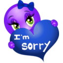 download Sorry Girl Smiley Emoticon clipart image with 225 hue color
