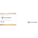 download Sword clipart image with 180 hue color