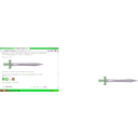 download Sword clipart image with 270 hue color