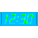 download Digital Clock clipart image with 135 hue color