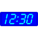 download Digital Clock clipart image with 180 hue color