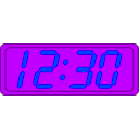 download Digital Clock clipart image with 225 hue color