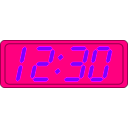 download Digital Clock clipart image with 270 hue color