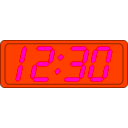 download Digital Clock clipart image with 315 hue color