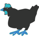 download Hen clipart image with 180 hue color