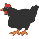 download Hen clipart image with 0 hue color