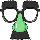 download Funny Glasses clipart image with 90 hue color