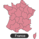 download Map Of France clipart image with 135 hue color