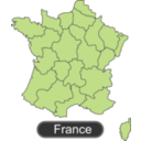 download Map Of France clipart image with 225 hue color