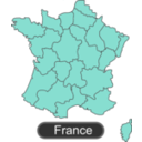 download Map Of France clipart image with 315 hue color