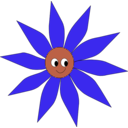 download Pink Green Sun Flower clipart image with 270 hue color