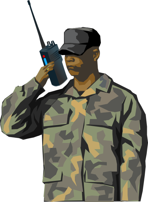 Soldier With Walkie Talkie Radio Tall