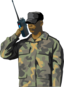 Soldier With Walkie Talkie Radio Tall