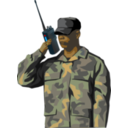 Soldier With Walkie Talkie Radio Tall