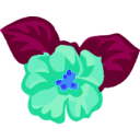 download African Violets 2 clipart image with 180 hue color