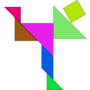 download Tangram clipart image with 270 hue color