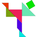 download Tangram clipart image with 315 hue color