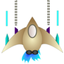 download Space Ship clipart image with 180 hue color