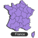 download Map Of France clipart image with 45 hue color