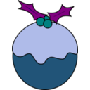 download Christmas Pudding clipart image with 180 hue color