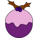 download Christmas Pudding clipart image with 270 hue color