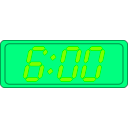 download Digital Clock clipart image with 90 hue color