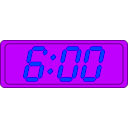 download Digital Clock clipart image with 225 hue color