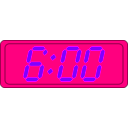 download Digital Clock clipart image with 270 hue color