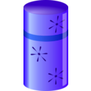download Shiny Pink And Purple Cylinder Container clipart image with 315 hue color